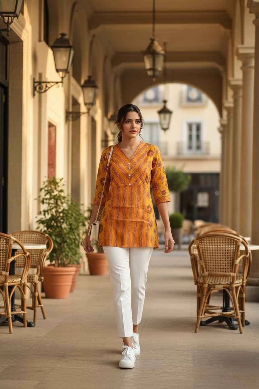 Tunic Top By Lycy Designer Ethnic Wear Collection Cotton Tops At Wholesale Price